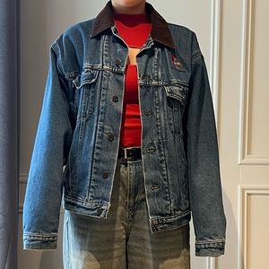 RARE ID vintage denim jacket with Chuck-E-Cheese logo.